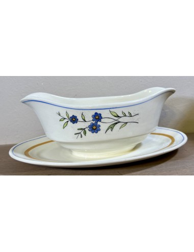 Juskom / Sauce bowl - Boch - décor D.1687 / D1687 - form GAND - design by Charles Catteau