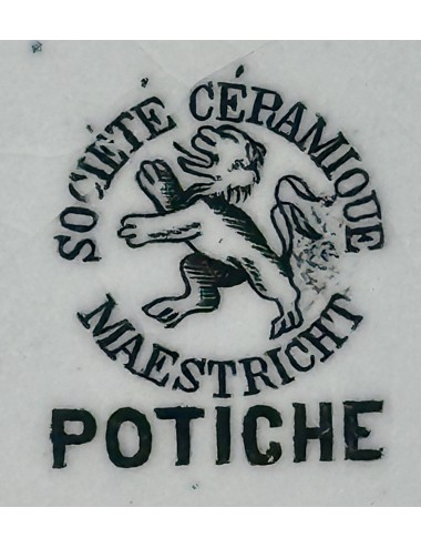 Onderschotel / Schotel - Societe Ceramique Maestricht - décor POTICHE in meerkleurige uitvoering