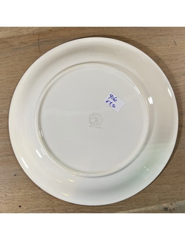 Dinner plate - Ceramique Maastricht - décor of a cream/white inner part with a black border