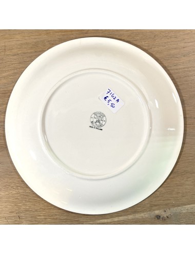 Ontbijtbord / Dessertbord - Ceramique Maastricht - décor van een crème/wit binnendeel met een zwarte rand