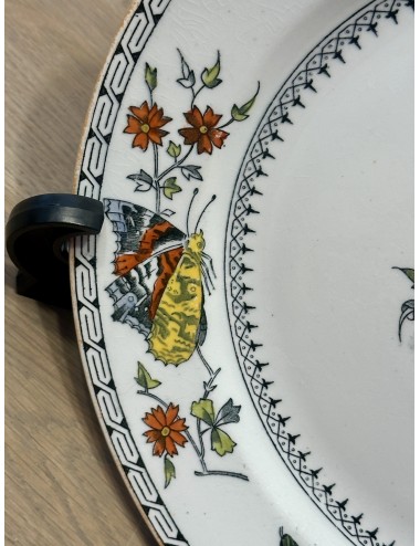 Dinerbord / Eetbord - Societe Ceramique Maestricht - décor PAPILLON (VLINDER) in meerkleurig décor