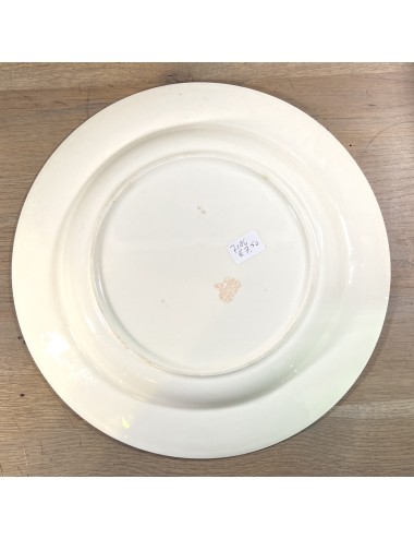 Plate / Pancake plate - large round model - Petrus Regout - model BOUDEWIJN - décor with PIOENROOS
