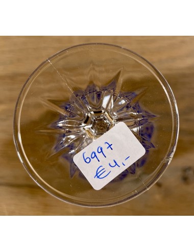 Glas op voet - VMC Reims (Verreries Mècaniques Champenoises) - Harlequin in blauw