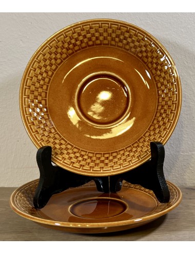 Bottom dish / Saucer - Royal Sphinx - décor in brown with a braided border