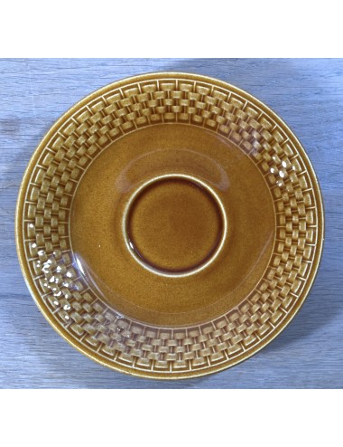 Bottom dish / Saucer - Royal Sphinx - décor in brown with a braided border