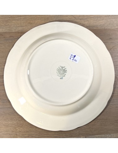 Plate / Pancake plate - larger, round, model - Villeroy & Boch (made in France-Saar) - model Rhône - décor in white/cream