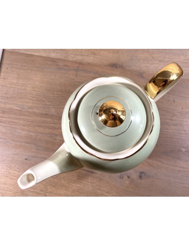 Coffee pot / Teapot - Villeroy & Boch (made in France-Saar) - model Rhône - décor in white / cream
