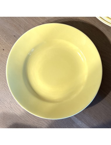 Dinner plate - Granit (Hungary) - décor with front in pastel yellow