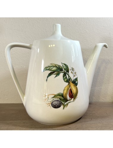 Coffee pot / Teapot - Villeroy & Boch - décor with wild fruits / vegetables - white porcelain