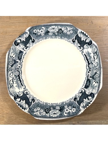 Breakfast plate / Dessert plate - Societe Ceramique Maestricht - décor VICTORIA executed in gray/blue