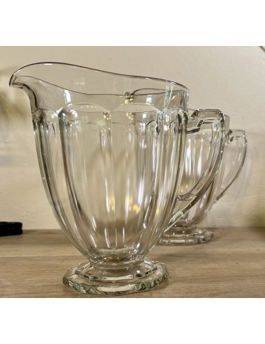 Water jug / Pouring jug - Val Saint Lambert - pressed glass - model MOULURE ASIE