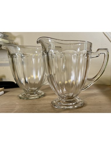 Water jug / Pouring jug - Val Saint Lambert - pressed glass - model MOULURE ASIE