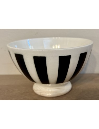 Rinse bowl / Bowl -B.F.K. (Boch Frères Keramis) - décor with vertical black stripes