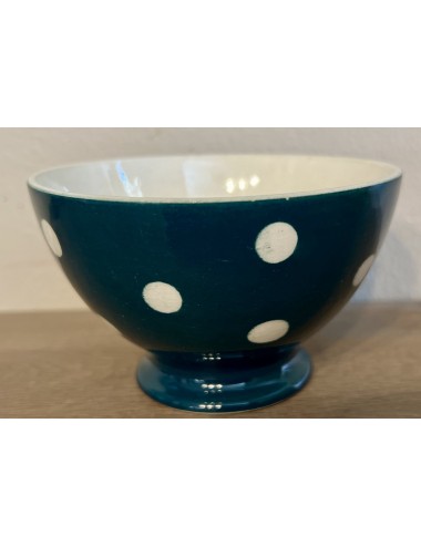 Rinse bowl / Bowl - B.F.K. (Boch Frères Keramis) - décor PASTILLES in green with polka dots