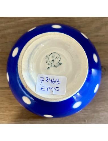 Rinse bowl / Bowl - B.F.K. (Boch Frères Keramis) - décor PASTILLES in blue with polka dots