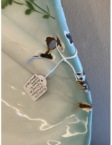 Fonteintje / waterfonteintje -3-delig hangend model met onderbak in schelpvorm en kraantje - JAPY (Frankrijk) - emaille