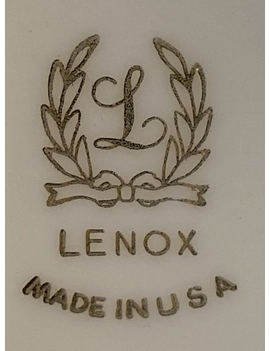 Kan met tuit om ijsblokjes tegen te houden - Lenox U.S.A. - crèmekleurig porselein met goudkleurige accenten