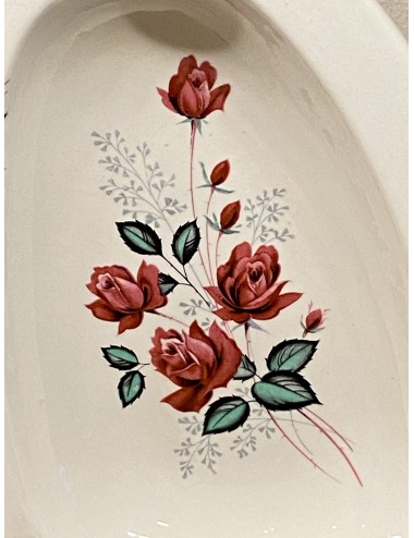 Asbak / cendrier - Keralux Boch Frères - décor van rozen - vintage vorm