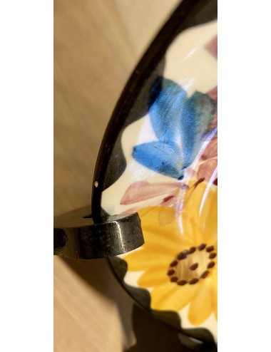 Ontbijtbordje / dessertbordje - Schramberg - décor van paarse en gele bloemen
