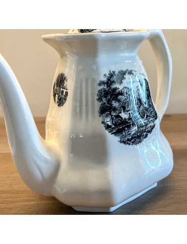 Koffiepot / cafétière - Societe Ceramique Maestricht - décor LANDSCHAP zwart/wit