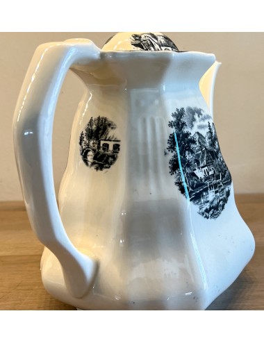 Koffiepot / cafétière - Societe Ceramique Maestricht - décor LANDSCHAP zwart/wit