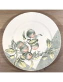 Dinner plate - large model - English 'Cauldon Place' with a blind mark - décor of fruit in shades of green