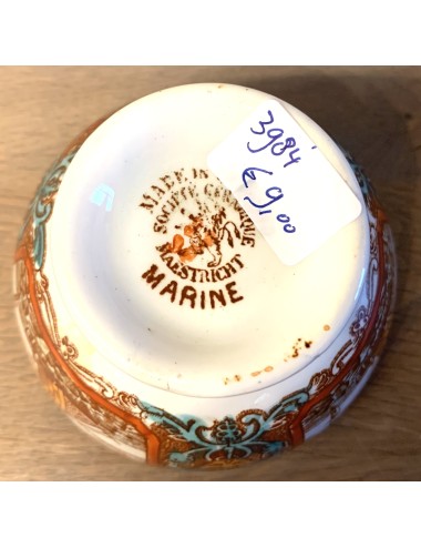Kommetje / spoelkom – Societe Ceramique Maestricht – décor MARINE met Aziatisch tafereel