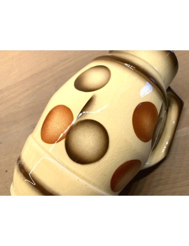 Chocoladekan - waarschijnlijk Duits - bruin Art Deco spuitdecor