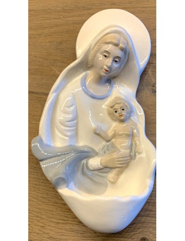 Wijwaterbak van Maria met Kind - ongemerkt - vrij groot model