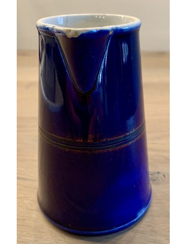 Jug blue with golden piping, Sarreguemines