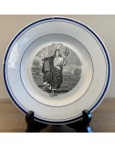 Smaller Plate with religious image of the 12 apostles - Gien - Gien - circa 1875 - St. Paul no. 6