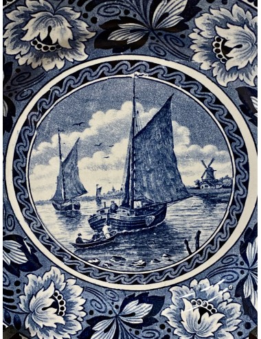 Wandbordje - Société Céramique Maestricht - décor HOLLANDIA blauw